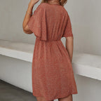 Summer V-neck Short-sleeved Beach Dress