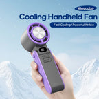 Portable High Speed Cooling Handheld Fan 3600mAh Rechargeable 100 Speed Adjustable Mini Foldable Air Cooling Turbo Fan & Lanyard