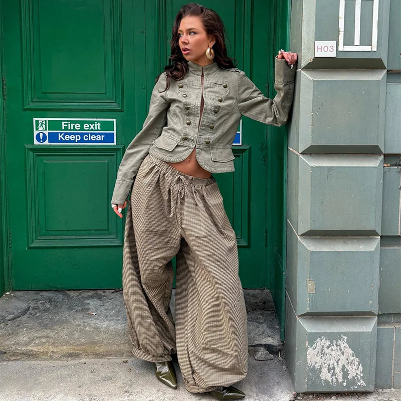 Chic Distressed Military Design Jacket