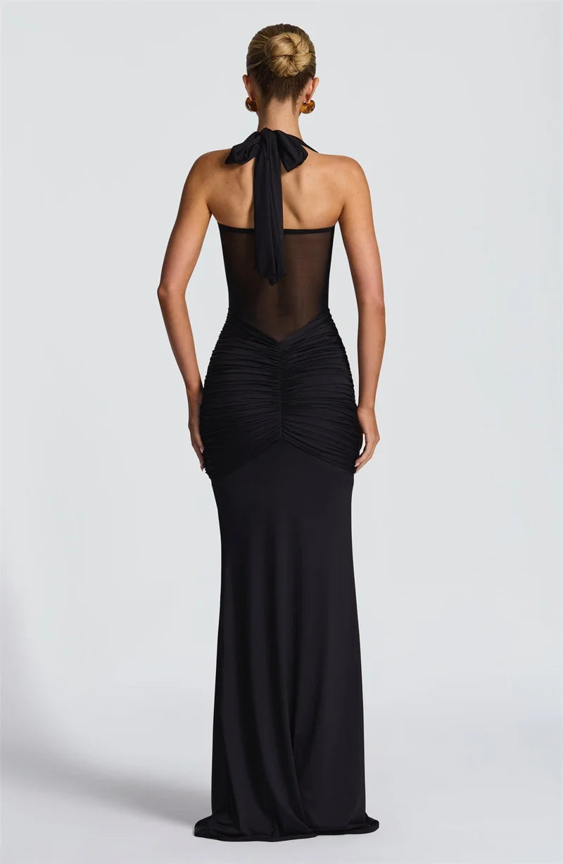 Halter Backless Maxi Dress