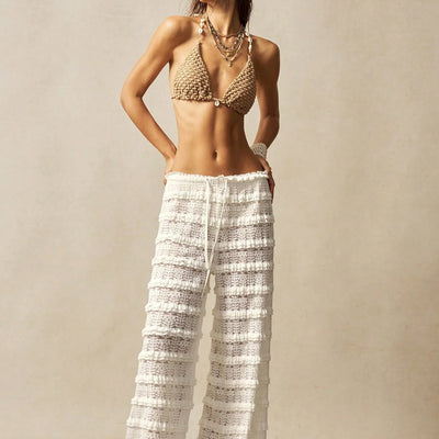 Loose-Fit Wide-Leg Beach Trousers