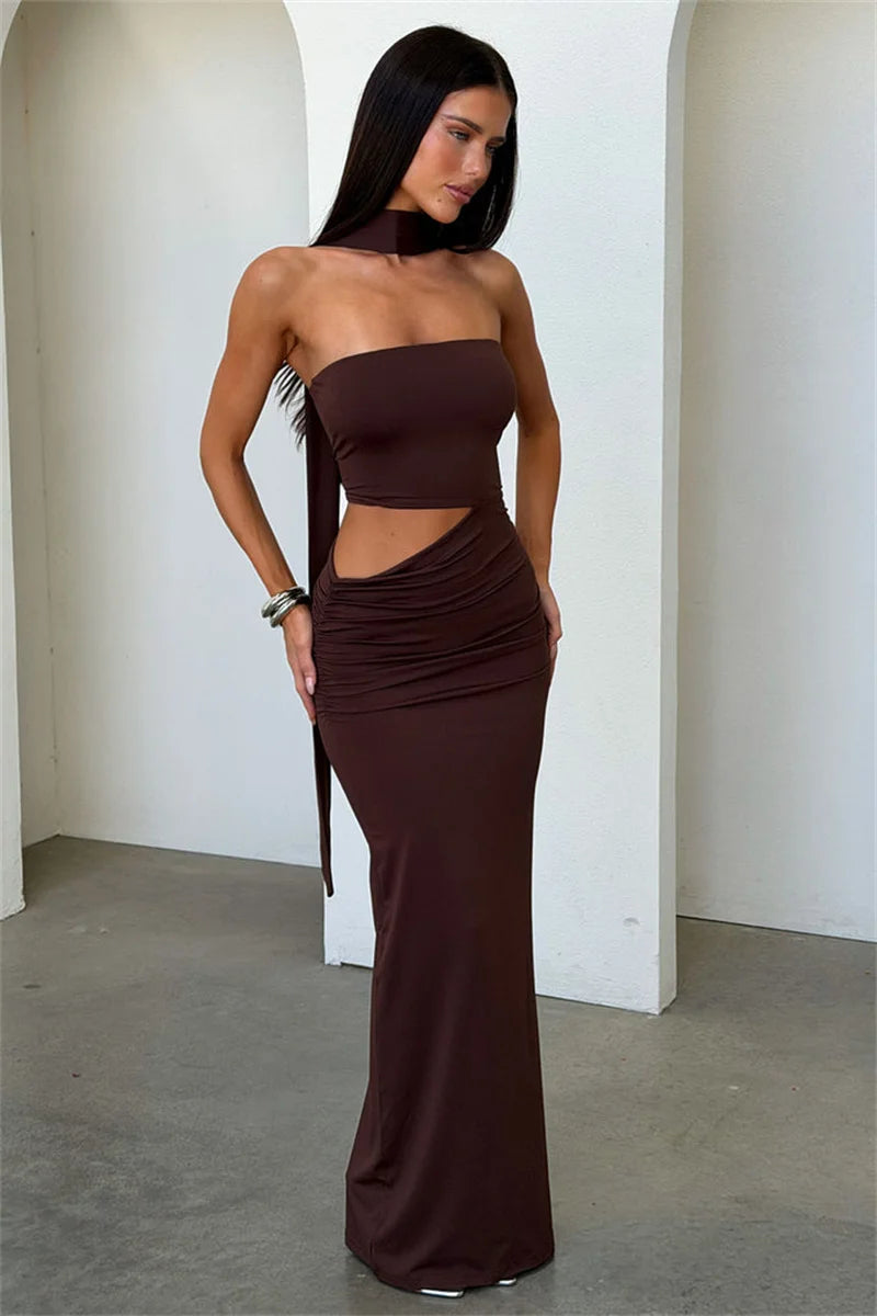 Halter Neck Maxi Dress