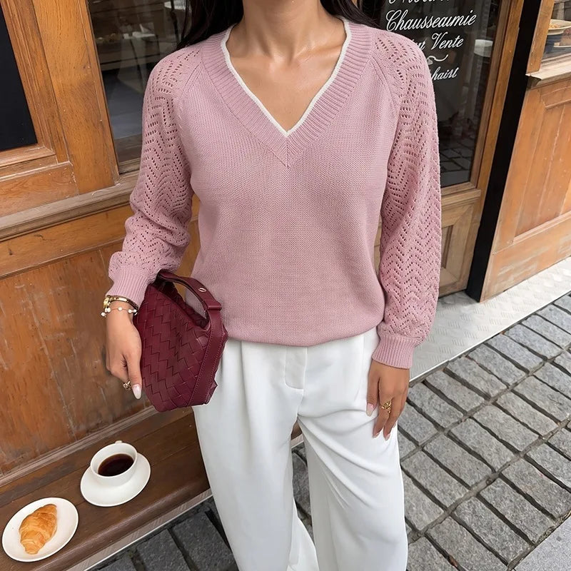 Elegant V-Neck Jumper