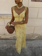 Floral Plunge Maxi Dress