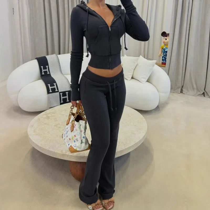 Brushed Contrast-Strap Co-Ord
