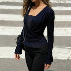 Elegant Lace Patchwork Two-Piece T-Shirt