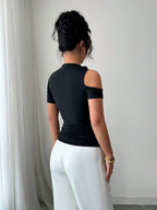 Versatile Off-Shoulder T-shirt