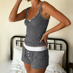 Bow-Tie Tank Top and Shorts Set