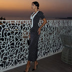 Polka Dot Printed Maxi Dress