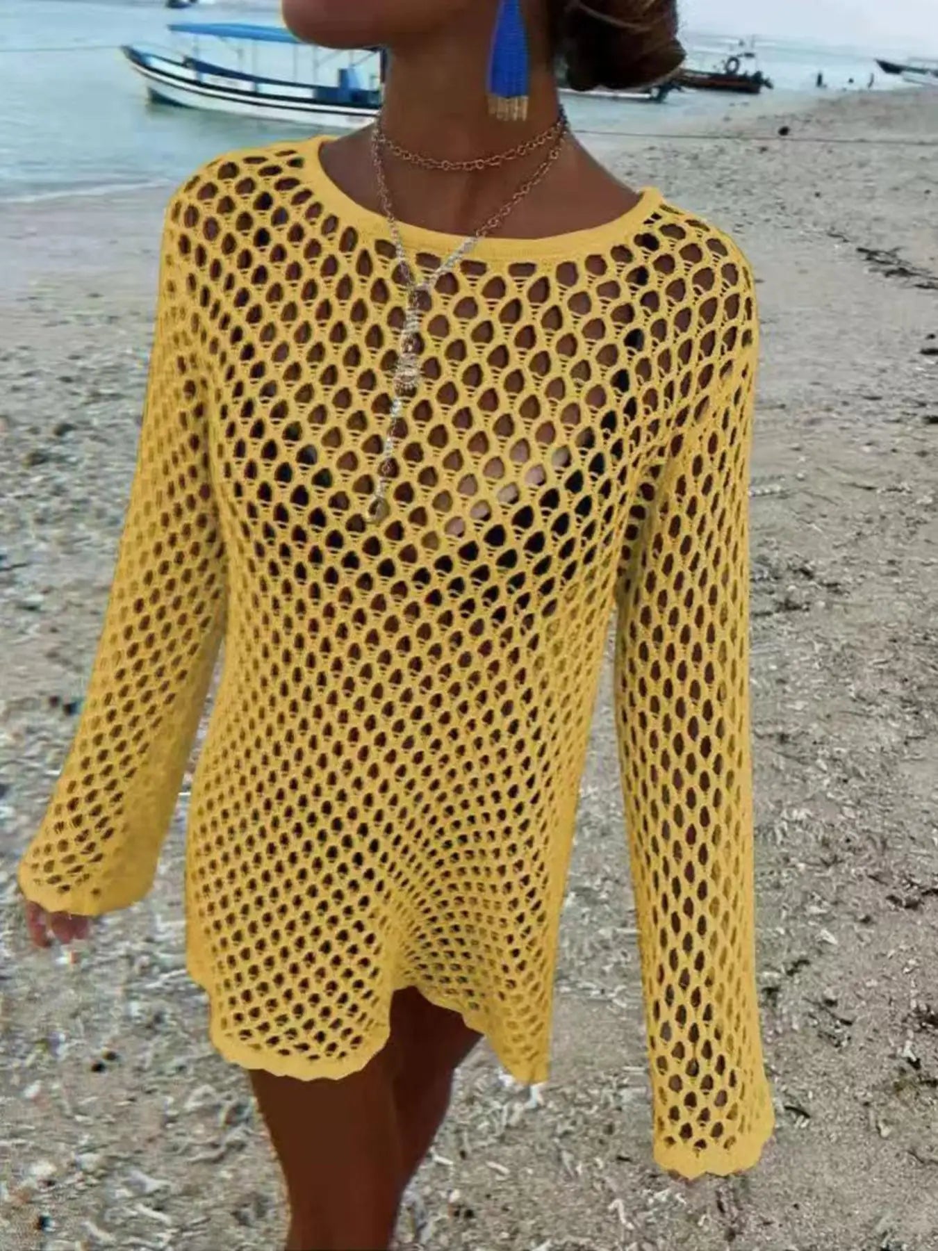 Hollow Out Bikini Cover-Up