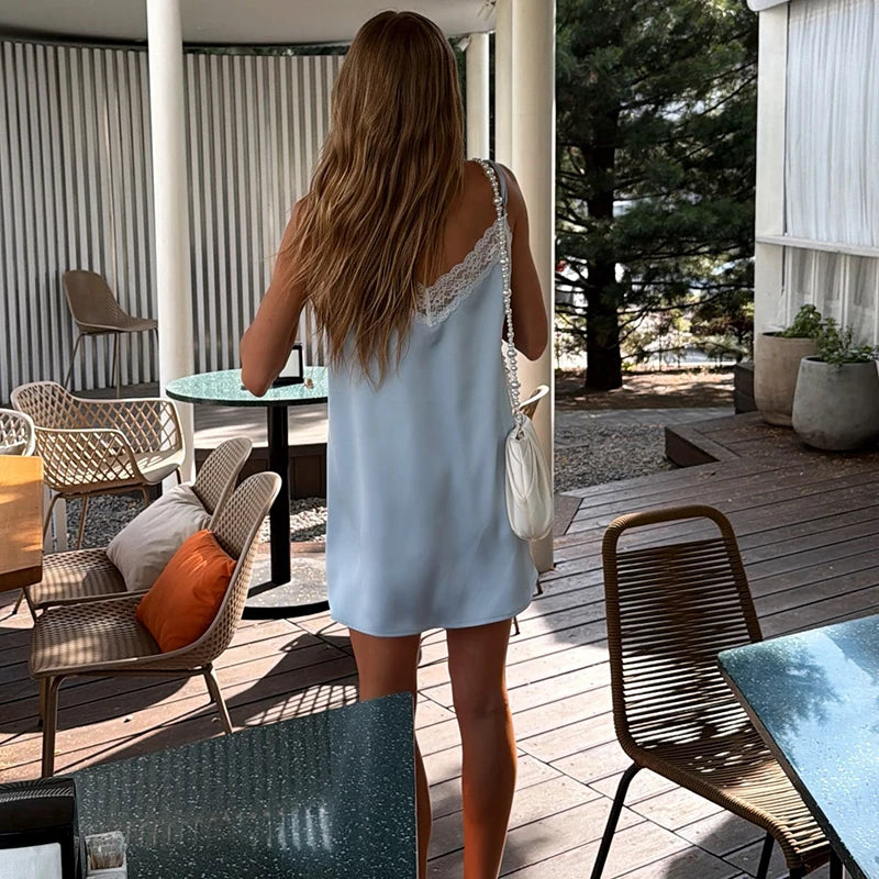 Satin Loose Sling Mini Dress