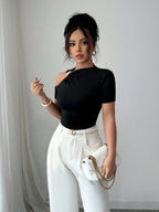 Versatile Off-Shoulder T-shirt