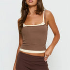 Double-Layer Cotton Camisole Set