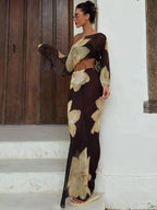 Floral Print Skew Collar Co-Ord