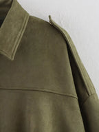 Turn-Down Collar Bomber Jacket