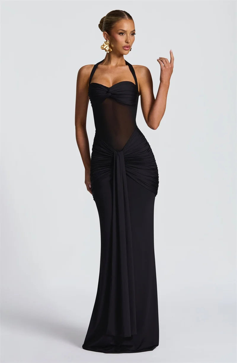 Halter Backless Maxi Dress