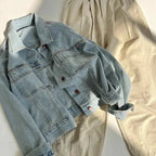 Washed, Short Sleeve Denim Jacket