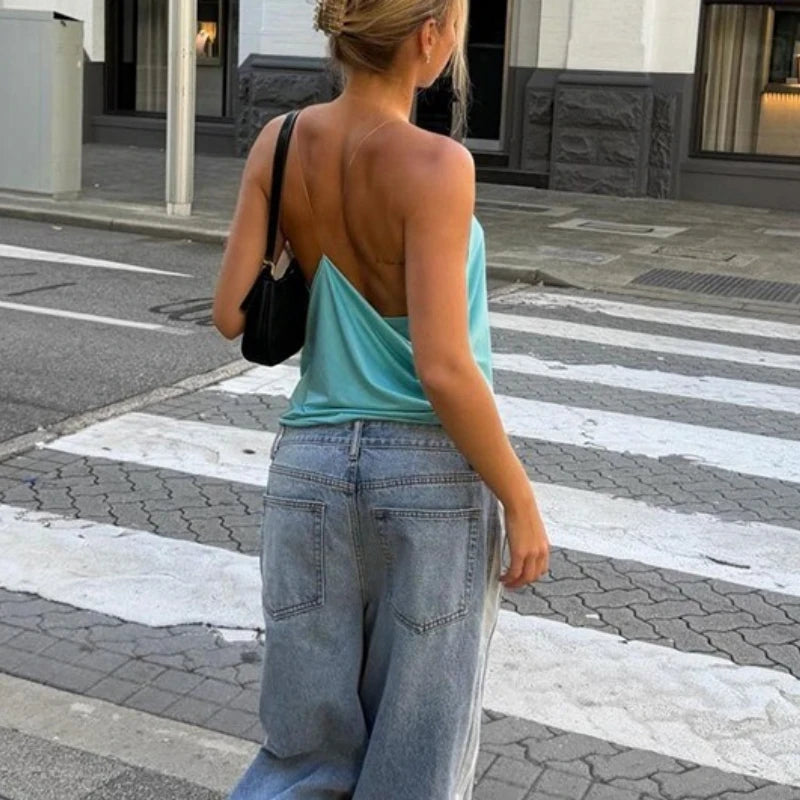 Pleated Halter Crop Top