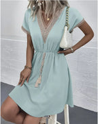 Lacey V Neck Short Beach Dress