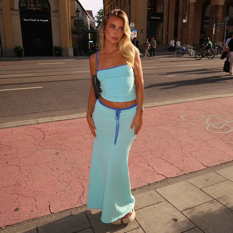 Pure Color Bandeau & Maxi Co-Ord