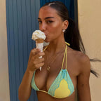 3-Piece Crochet Bikini Set