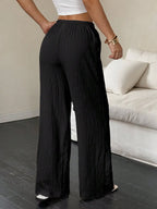 Straight Leg Floor Length Trousers