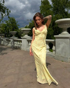Floral Plunge Maxi Dress