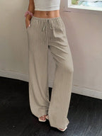 Straight Leg Floor Length Trousers