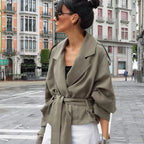 Lace-Up Pocket Trench Jacket