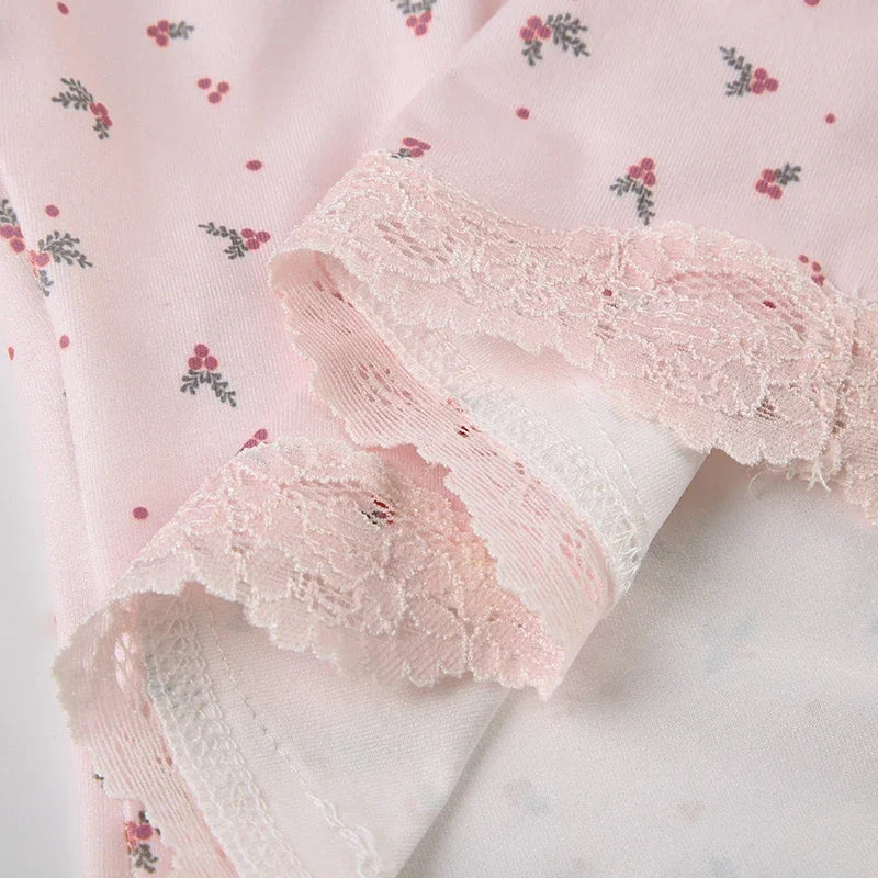 Floral Lace Camis Two-piece Pajamas Set