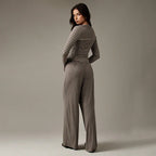 Striped Cardigan & Loose Trousers Co-Ord