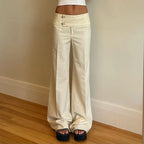 Low-Rise Straight Trousers