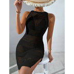 Backless Crochet Beach Dress Cover-Up