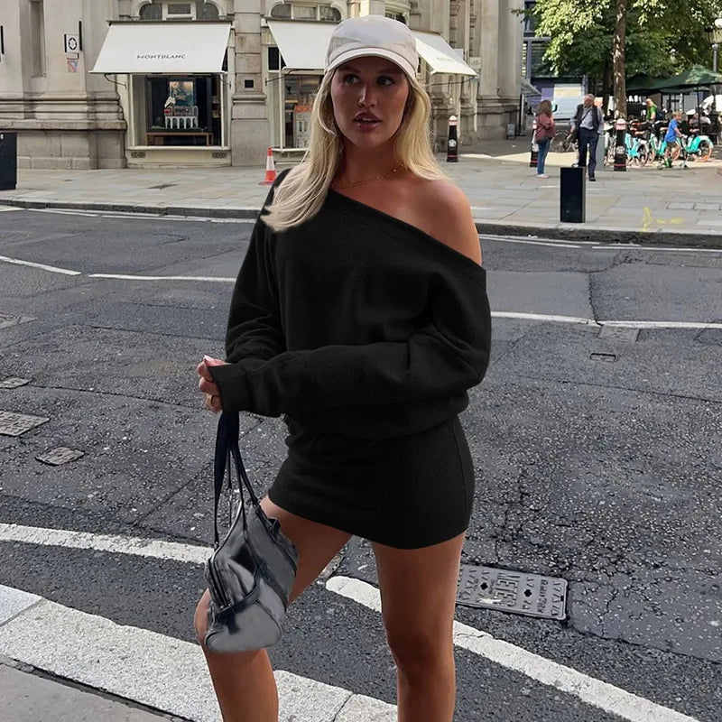 Long-Sleeve Slim Mini Dress