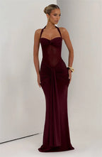 Halter Backless Maxi Dress