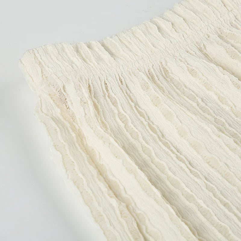 Textured Beach Knitted Trousers