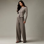 Striped Cardigan & Loose Trousers Co-Ord