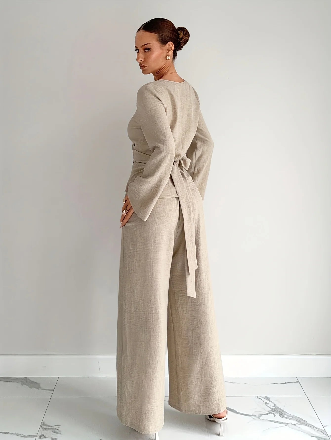 Autumn Waist-Cinching Shirt Co-Ord