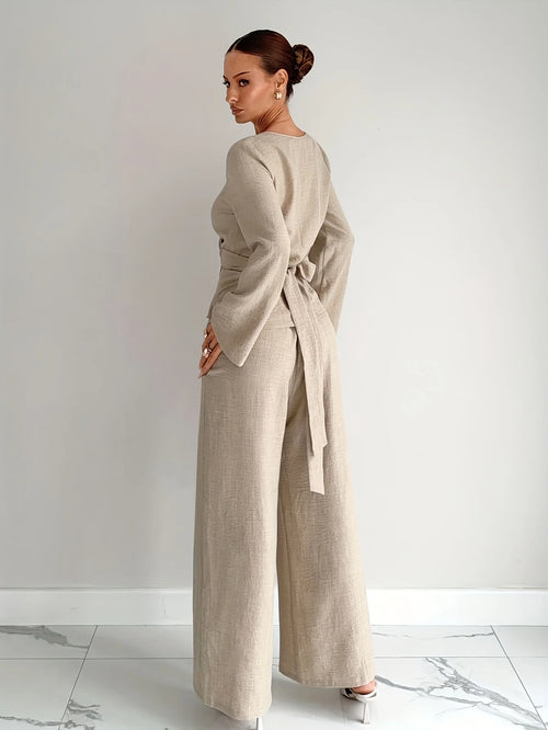 Autumn Waist-Cinching Shirt Co-Ord