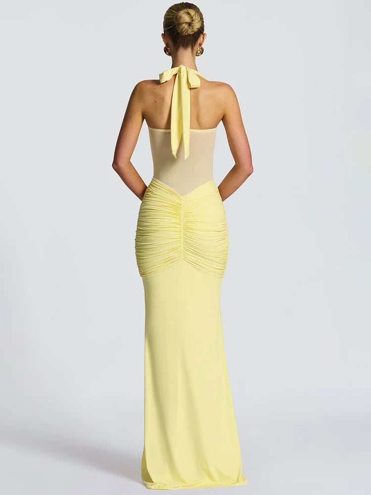 Halter Backless Maxi Dress