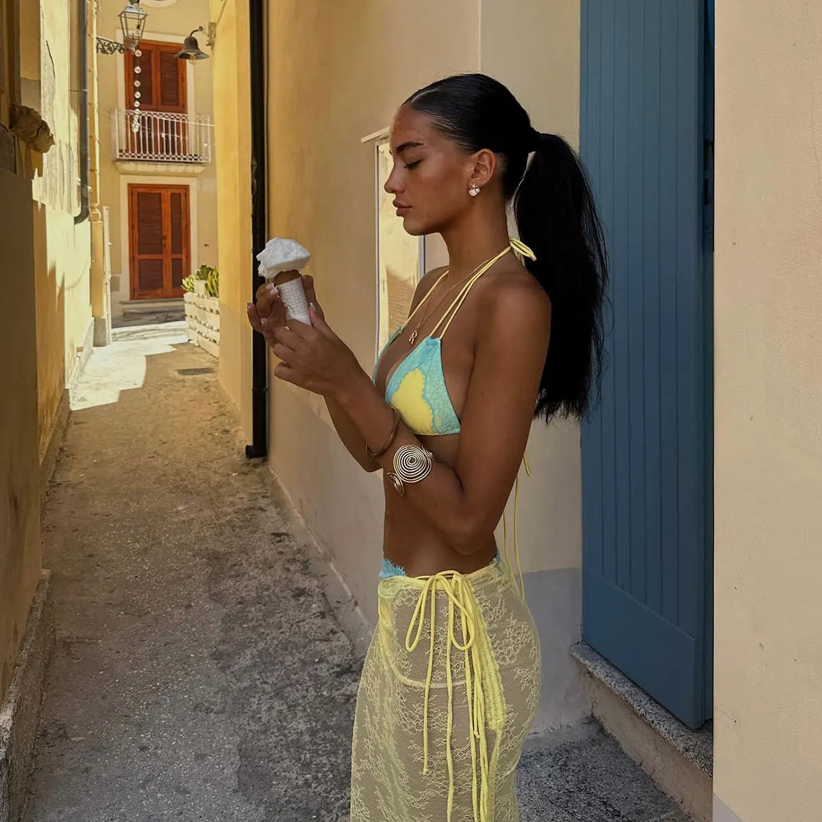 3-Piece Crochet Bikini Set