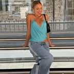 Pleated Halter Crop Top