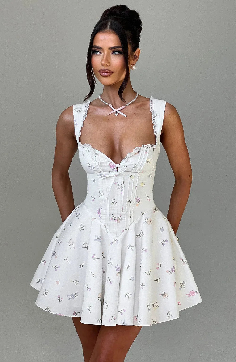 Lace Corset Mini Dress