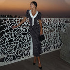 Polka Dot Printed Maxi Dress