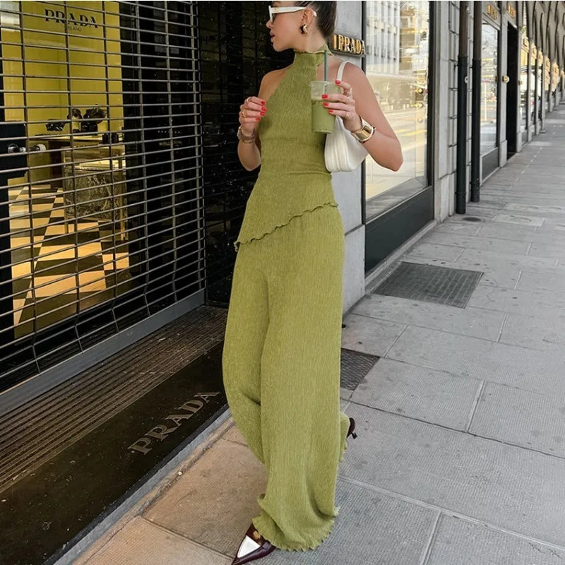 Hanging Green Trousers Co-Ord