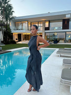 Pleated Off The Shoulder Dress