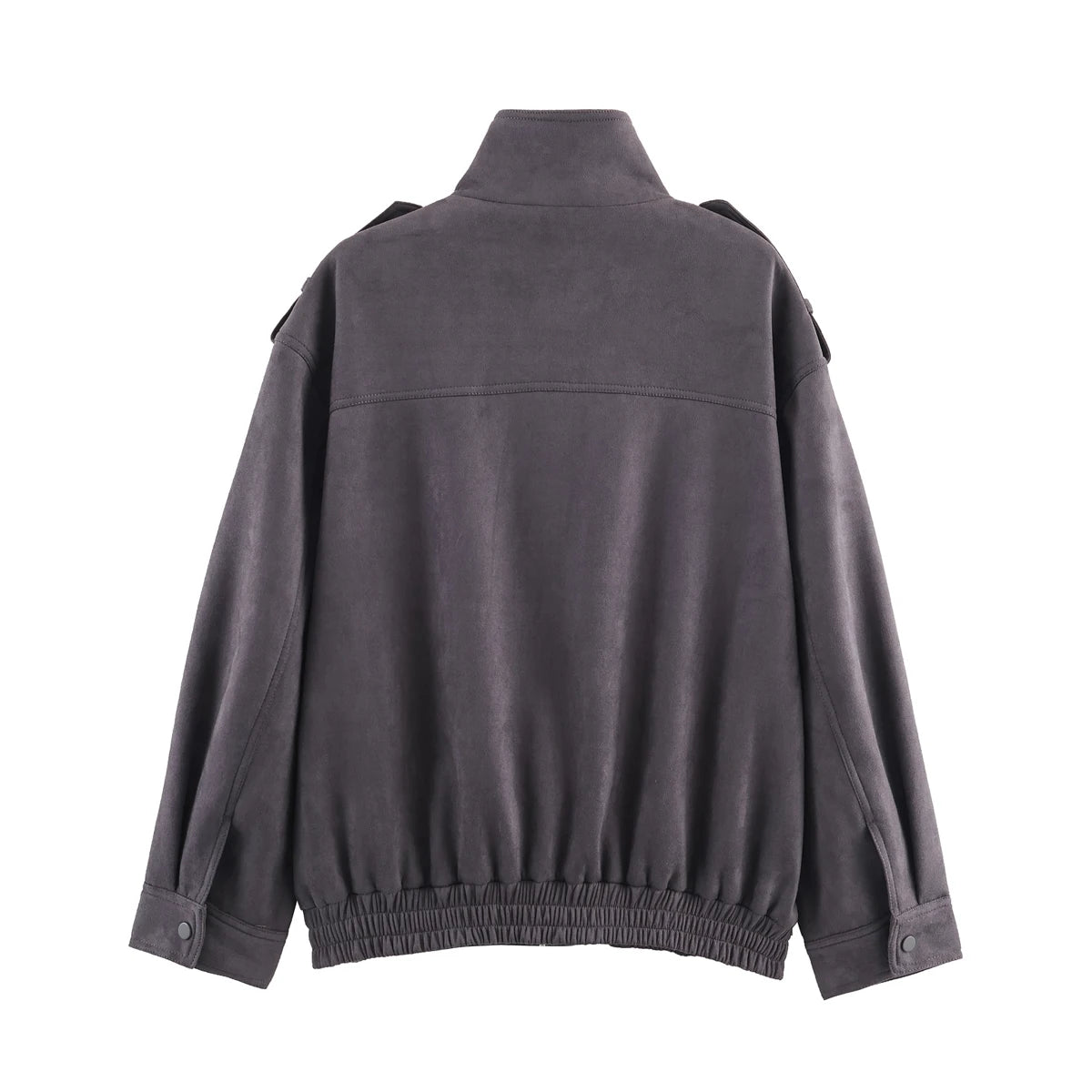 Chic Suede Zip-Up Jacket