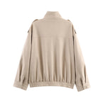 Chic Suede Zip-Up Jacket