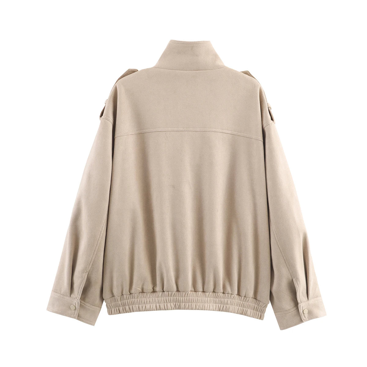 Chic Suede Zip-Up Jacket