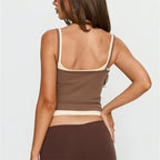 Double-Layer Cotton Camisole Set